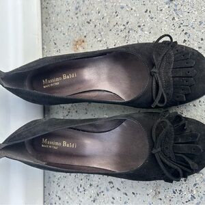 Massimo Baldi Black Suede Women's Loafers